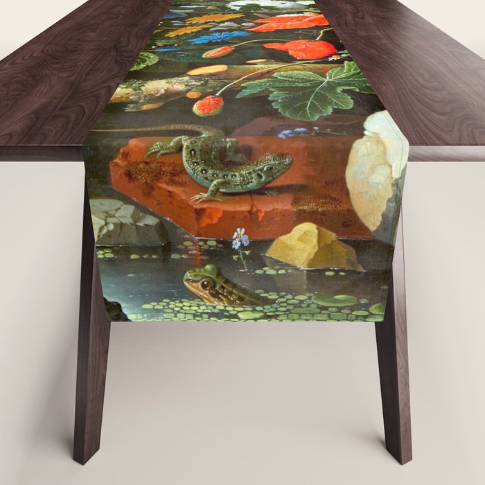 Abraham Mignon  Flowers in a Forest Landscape  Table Runner Gallery Image 1