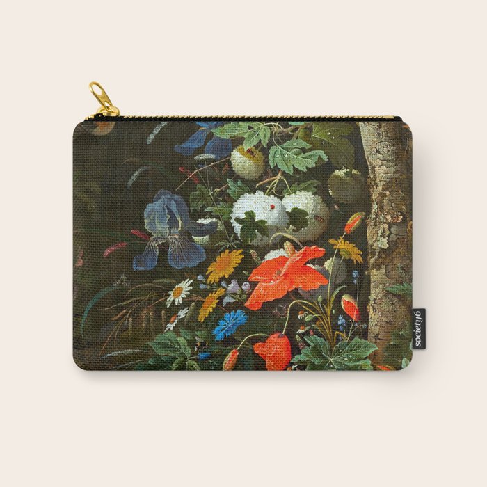 Abraham Mignon  Flowers in a Forest Landscape  Carry All Pouch Gallery Image 1