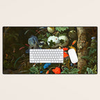 Abraham Mignon  Flowers in a Forest Landscape  Desk Mat Gallery Image 1