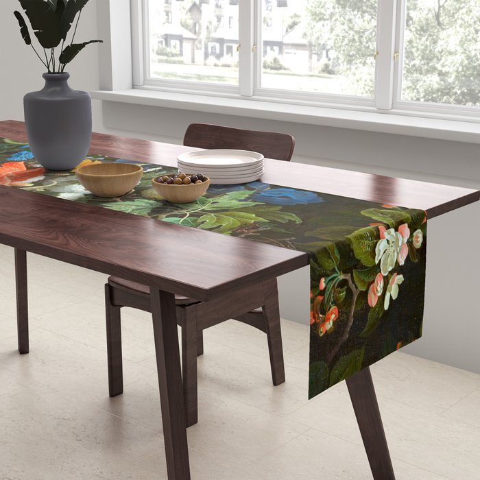 Abraham Mignon  Flowers in a Forest Landscape  Table Runner Gallery Image 2