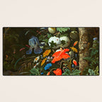Abraham Mignon  Flowers in a Forest Landscape  Desk Mat Gallery Image 3