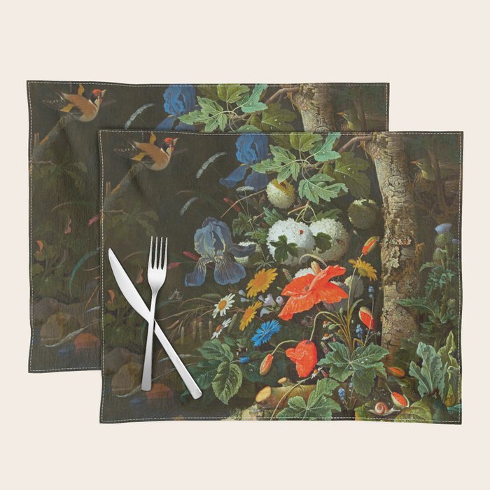 Abraham Mignon  Flowers in a Forest Landscape  Placemat Gallery Image 1