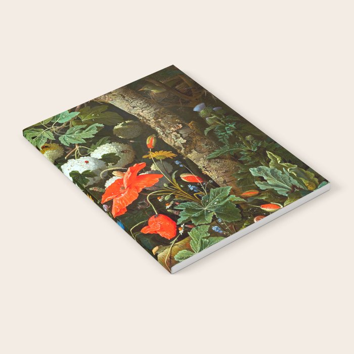 Abraham Mignon  Flowers in a Forest Landscape  Notebook Gallery Image 1
