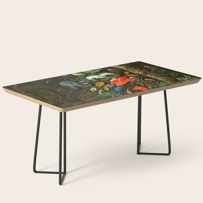 Abraham Mignon  Flowers in a Forest Landscape  Coffee Table Gallery Image 1