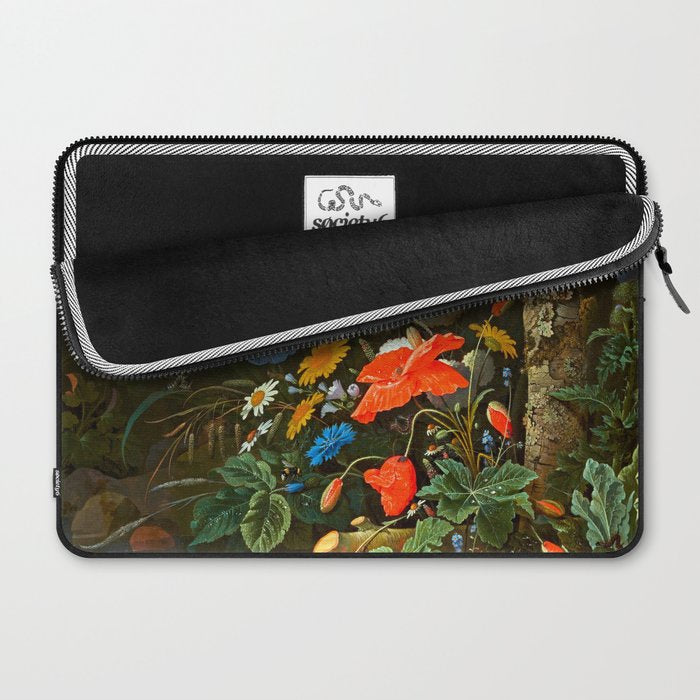 Abraham Mignon  Flowers in a Forest Landscape  Laptop Sleeve Gallery Image 2