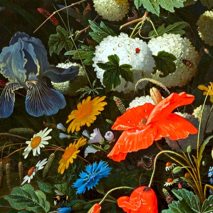 Abraham Mignon  Flowers in a Forest Landscape  Coffee Mug Gallery Image 2