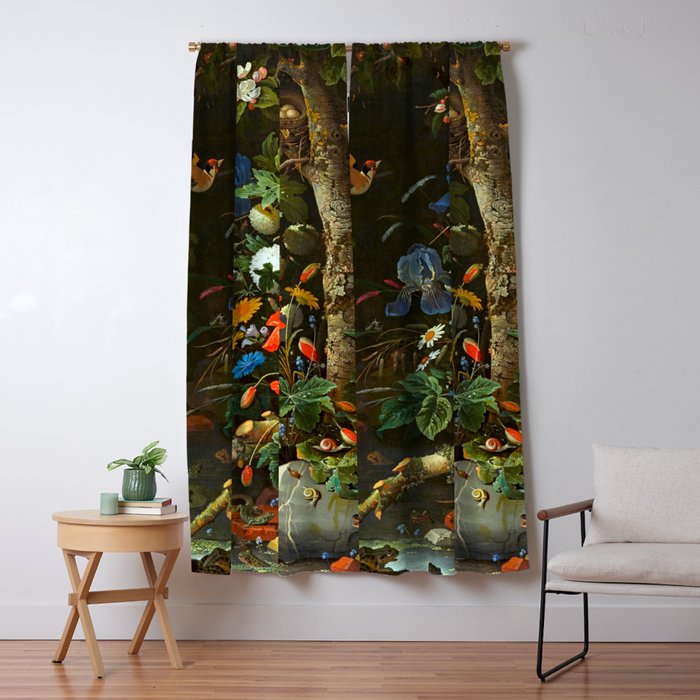 Abraham Mignon  Flowers in a Forest Landscape  Window Curtain Gallery Image 1