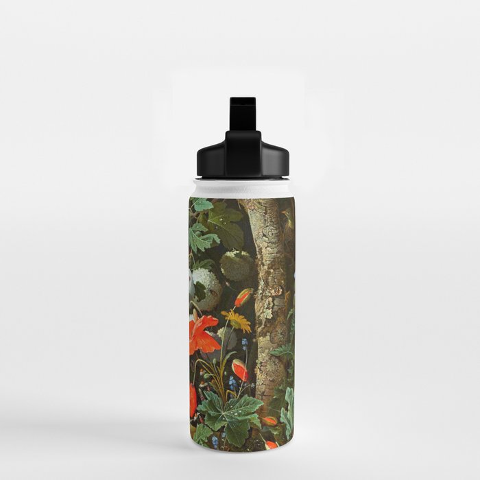 Abraham Mignon  Flowers in a Forest Landscape  Water Bottle Gallery Image 2