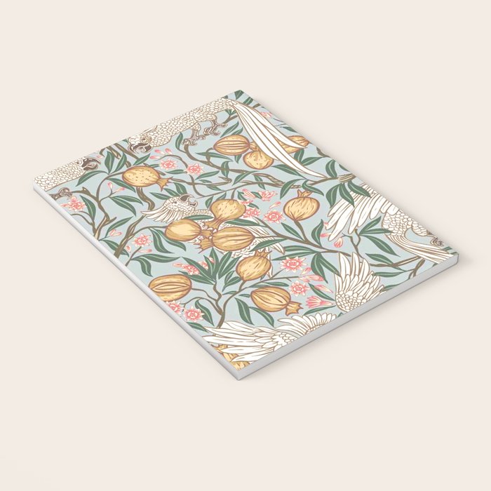 Walter Crane Parakeets Arts & Crafts Design Pale Blue Notebook Gallery Image 3