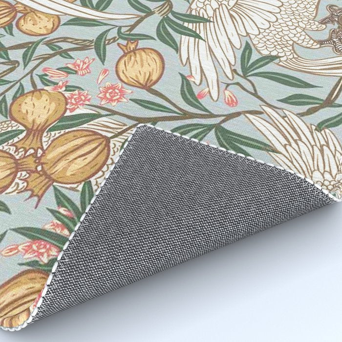 Walter Crane Parakeets Arts & Crafts Design Pale Blue Rug Gallery Image 4