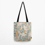 Walter Crane Parakeets Arts & Crafts Design Pale Blue Tote Bag Gallery Image 2