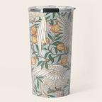 Walter Crane Parakeets Arts & Crafts Design Pale Blue Travel Mug Gallery Image 1