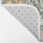 Walter Crane Parakeets Arts & Crafts Design Pale Blue Bath Mat Gallery Image 2