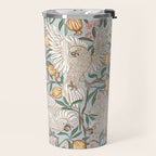 Walter Crane Parakeets Arts & Crafts Design Pale Blue Travel Mug Gallery Image 2