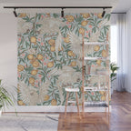 Walter Crane Parakeets Arts & Crafts Design Pale Blue Wall Mural Gallery Image 1