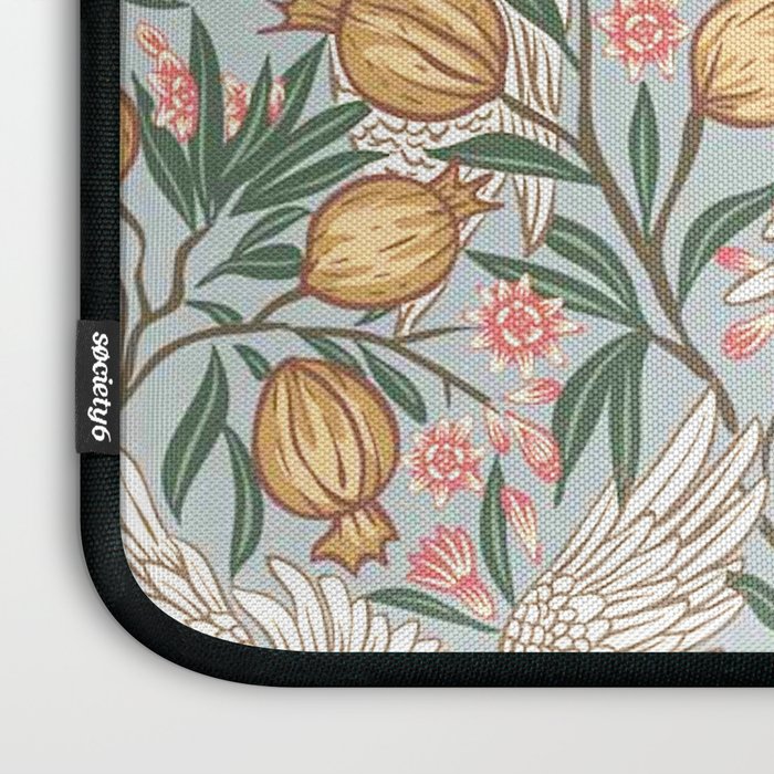 Walter Crane Parakeets Arts & Crafts Design Pale Blue Laptop Sleeve Gallery Image 3