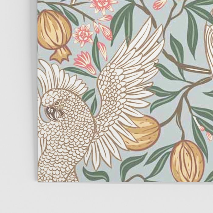Walter Crane Parakeets Arts & Crafts Design Pale Blue Poster Gallery Image 3