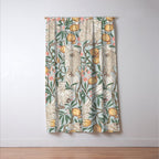 Walter Crane Parakeets Arts & Crafts Design Pale Blue Window Curtain Gallery Image 3