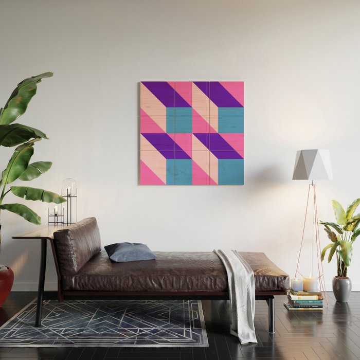 Geometric 01B Wood Wall Art Gallery Image 2