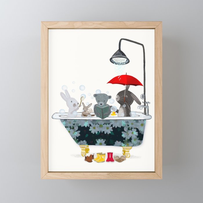 little bath time Mini Art Print Gallery Image 1