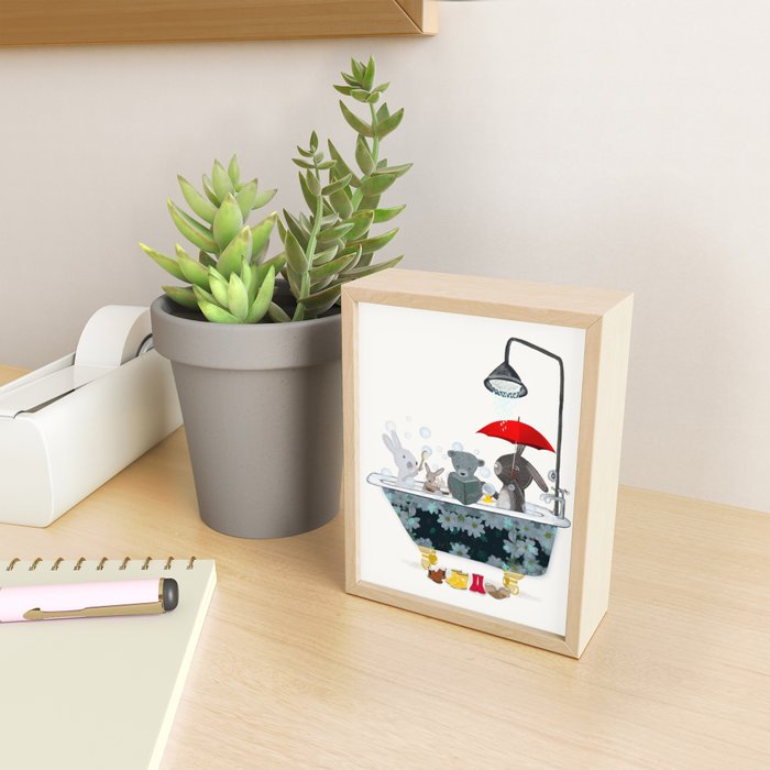 little bath time Mini Art Print Gallery Image 2