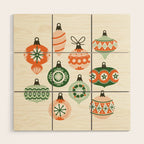 Vintage Ornaments Wood Wall Art Gallery Image 1