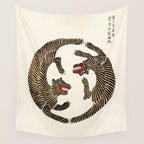 Japanese Tigers by Taguchi Tomoki 1860-1869 - Tiger Wall Tapestry Gallery Image 4