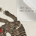 Japanese Tigers by Taguchi Tomoki 1860-1869 - Tiger Wall Tapestry Gallery Image 3