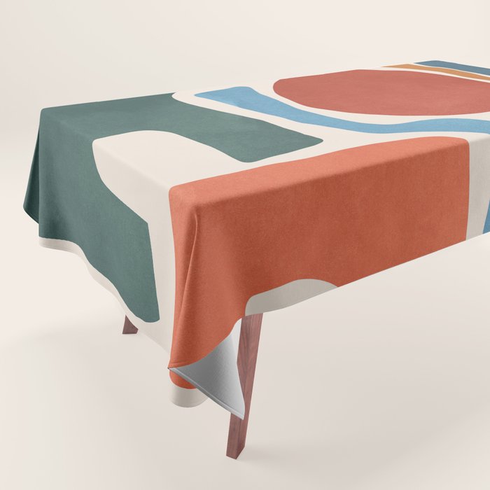 Modern Abstract Minimal Shapes 200 Tablecloth Gallery Image 1