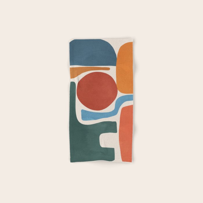 Modern Abstract Minimal Shapes 200 Bath Towel Gallery Image 1
