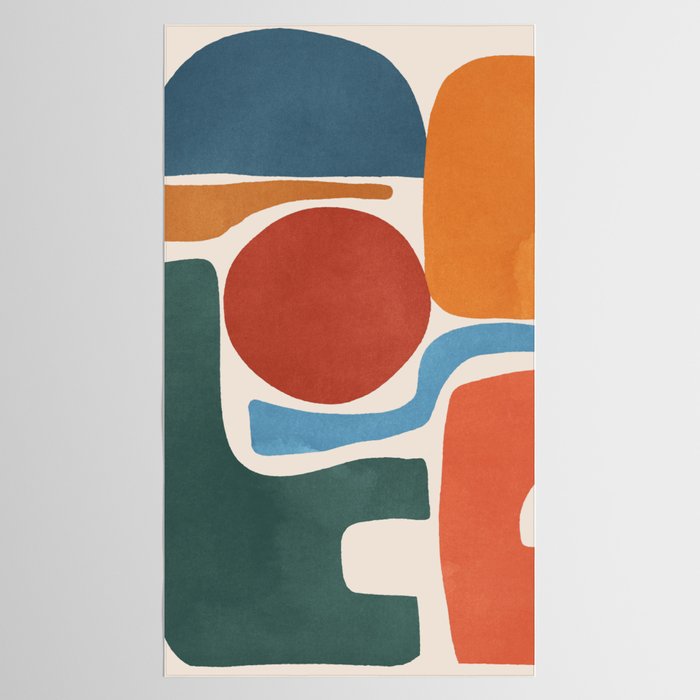 Modern Abstract Minimal Shapes 200 Tablecloth Gallery Image 2