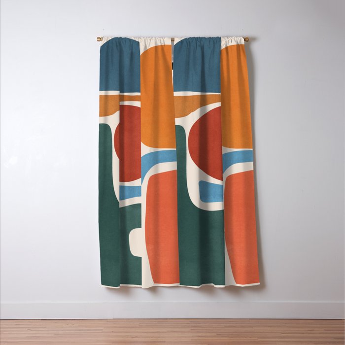 Modern Abstract Minimal Shapes 200 Window Curtain Gallery Image 3