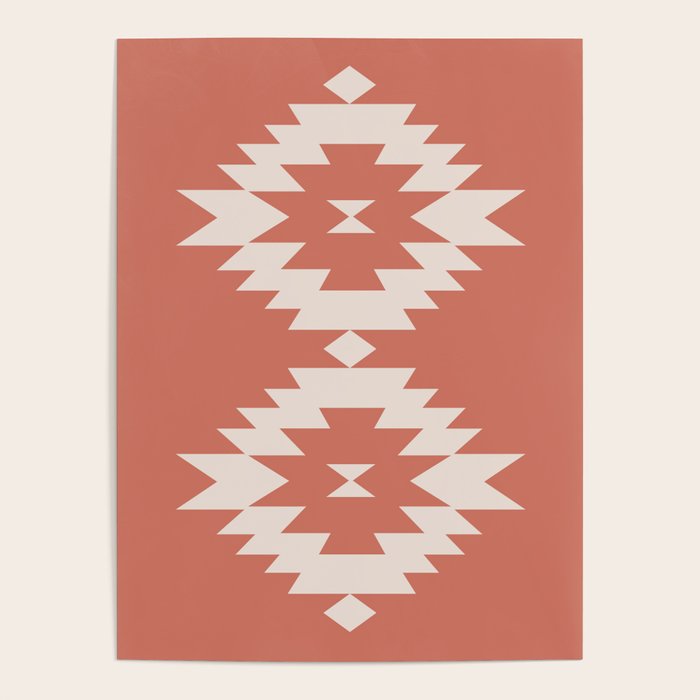 Southwestern Minimalism - Bright Coral Red Poster Gallery Image 4