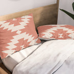 Southwestern Minimalism - Bright Coral Red Pillow Sham Gallery Image 2