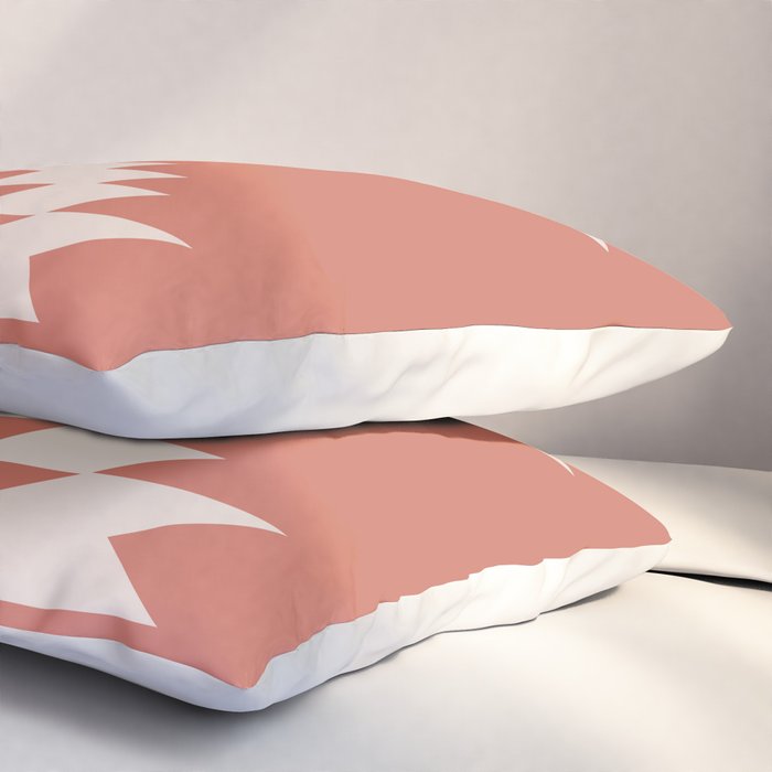 Southwestern Minimalism - Bright Coral Red Pillow Sham Gallery Image 3