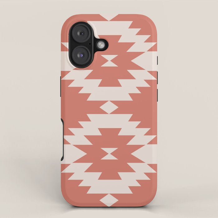 Southwestern Minimalism - Bright Coral Red iPhone Case Gallery Image 1