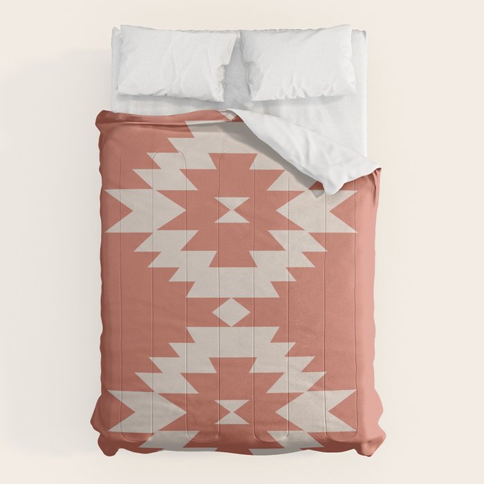 Southwestern Minimalism - Bright Coral Red Comforter Gallery Image 6