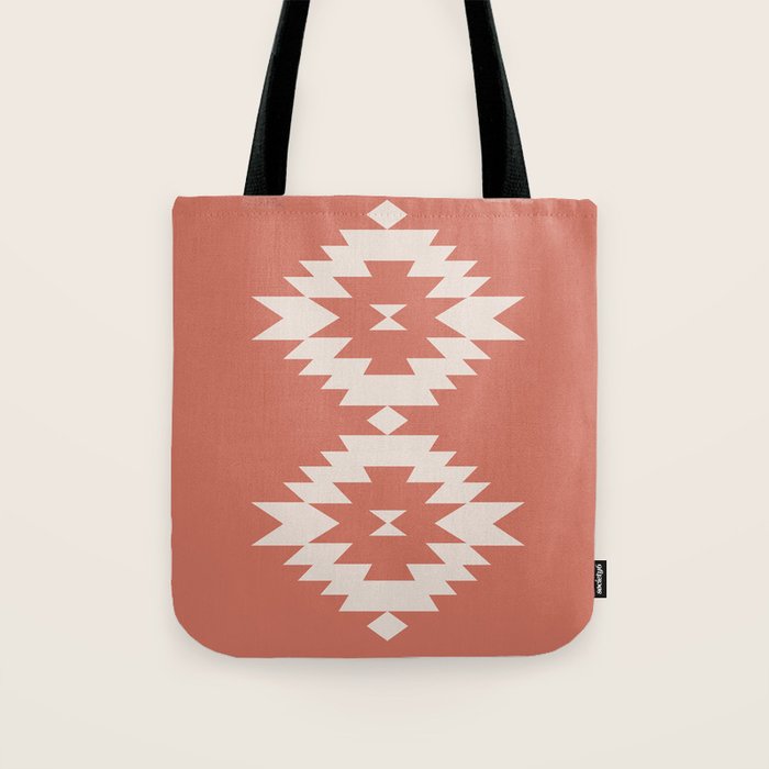 Southwestern Minimalism - Bright Coral Red Tote Bag Gallery Image 1