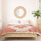 Southwestern Minimalism - Bright Coral Red Duvet Cover Gallery Image 3