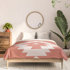 Southwestern Minimalism - Bright Coral Red Comforter Gallery Image 3
