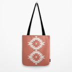 Southwestern Minimalism - Bright Coral Red Tote Bag Gallery Image 2