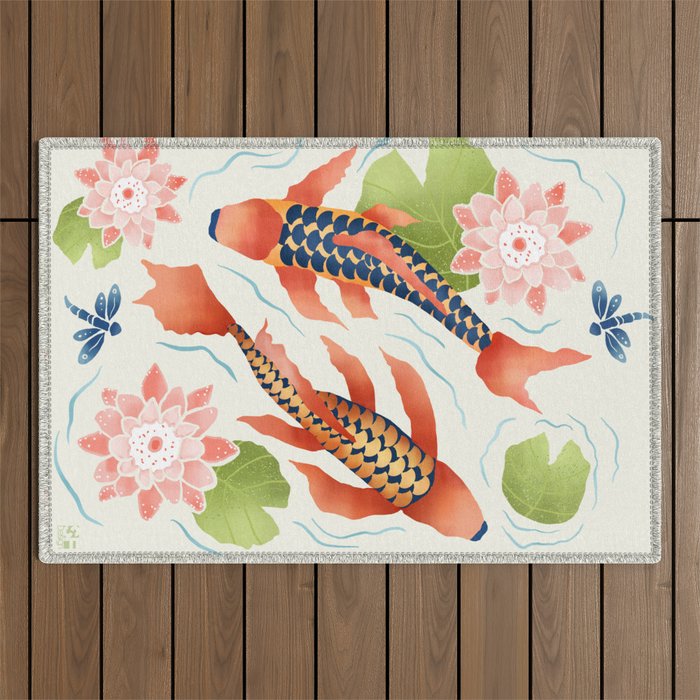 Koi Pond I Outdoor Rug Gallery Image 1