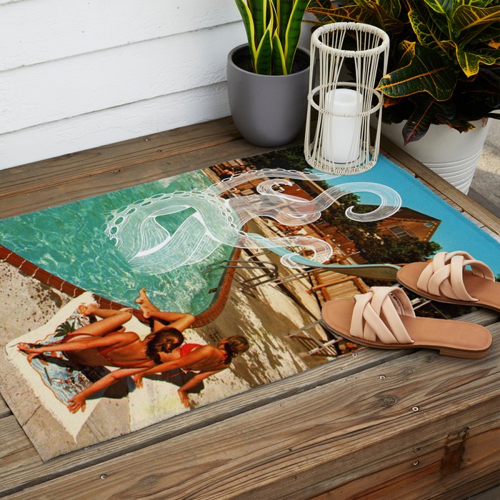 Octopus splash Outdoor Rug Gallery Image 2