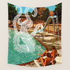 Octopus splash Wall Tapestry Gallery Image 4