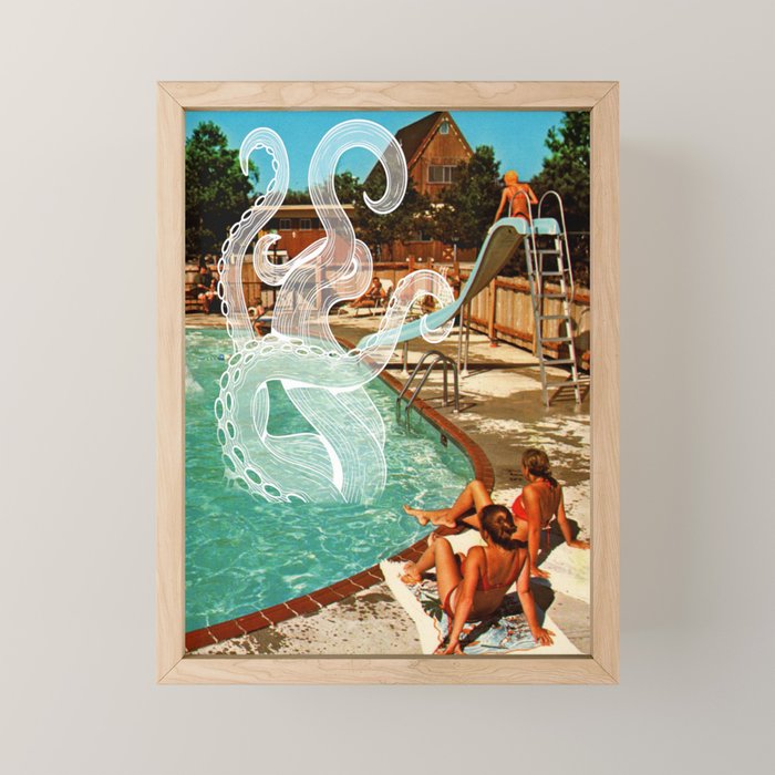 Octopus splash Mini Art Print Gallery Image 1