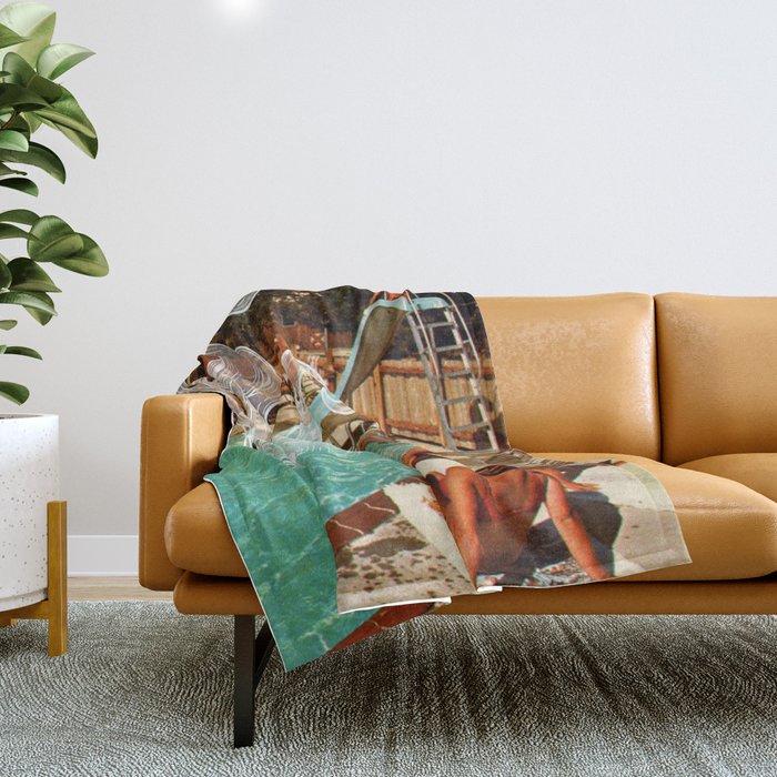 Octopus splash Throw Blanket Gallery Image 1