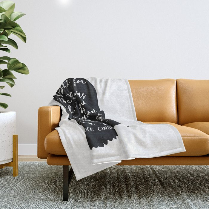 Ruth Bader Ginsburg Quote Throw Blanket Gallery Image 1