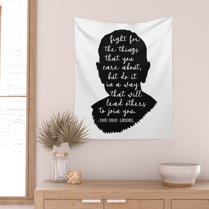 Ruth Bader Ginsburg Quote Wall Tapestry Gallery Image 2