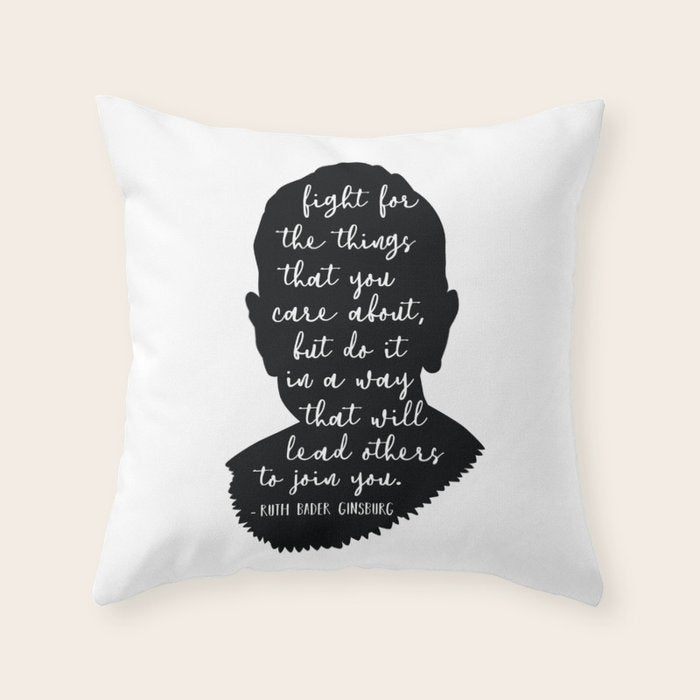 Ruth Bader Ginsburg Quote Throw Pillow Gallery Image 6
