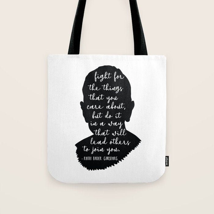 Ruth Bader Ginsburg Quote Tote Bag Gallery Image 1